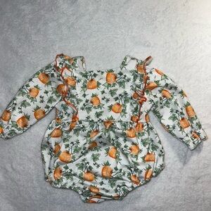 🩷5/$25 Pumpkin Print Baby Romper 3M